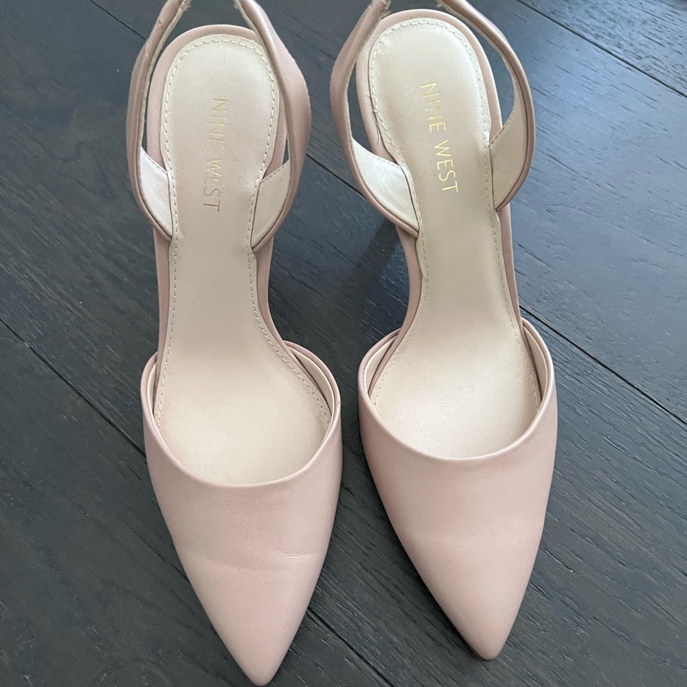 Nine West Nude Slingback Pumps
